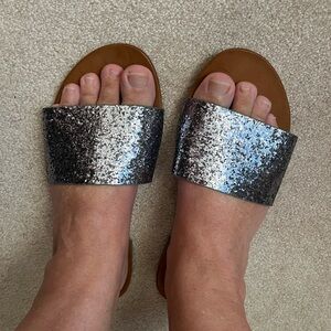 Jellypop Glittery Gold and Silver Sandals